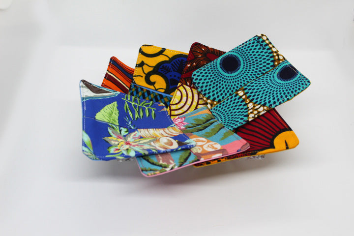 Just Kente Wine Glass Coasters. Set of 4