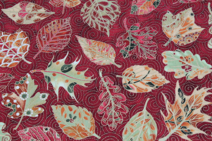 Holiday Table Runner Autumn Leaves In Red