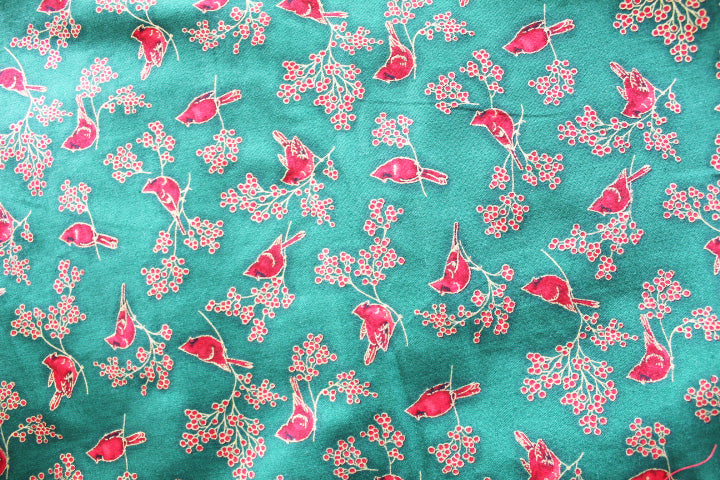 Holiday Table Runner - Christmas Trees and Cardinals