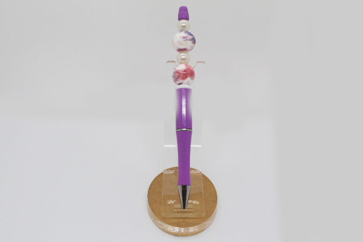 Violet Marble Beaded Pen