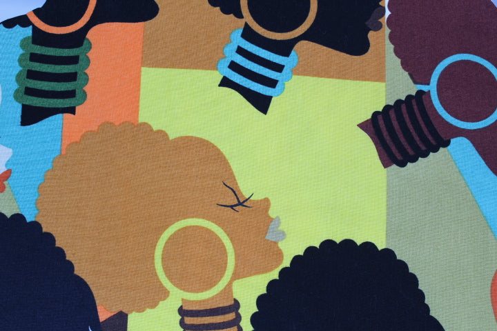 Earth Tone Queens with Kente Backing Rectangle Placemats (4 Piece)