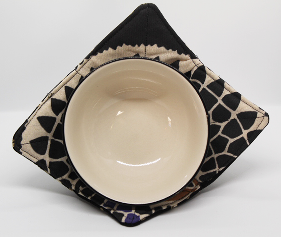Seeds of Life (Dark) Bowl & Plate Cozy Set