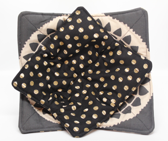 Seeds of Life (Dark) Bowl & Plate Cozy Set
