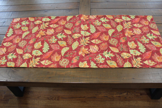 Holiday Table Runner Autumn Leaves In Red