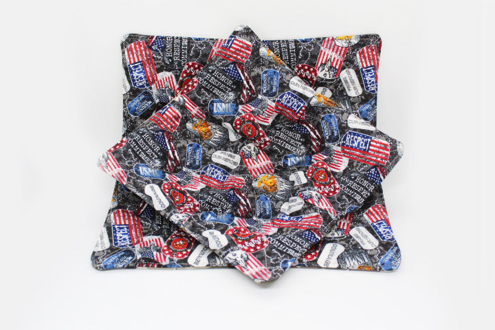 IN HONOR - THE MARINES  - Large Plate Cozy