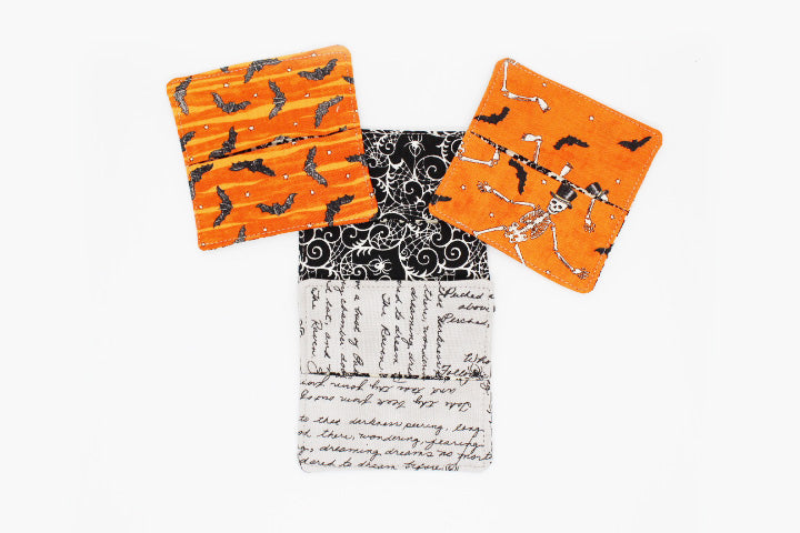 Happy Halloween Wine Glass Coasters. Set of 4