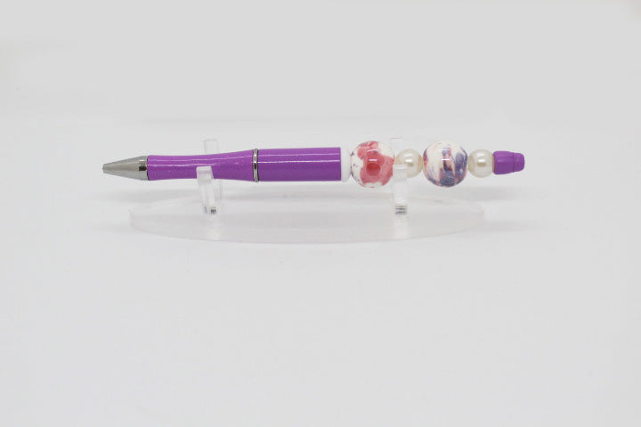 Violet Marble Beaded Pen