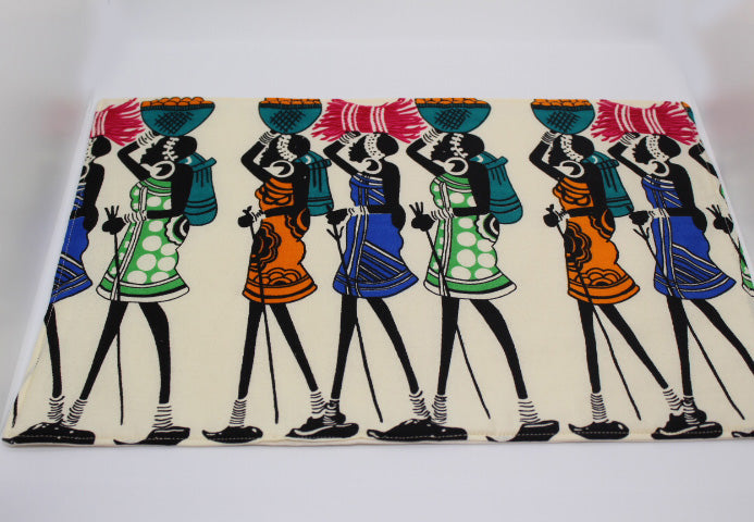 African Promenade with Cream Backing Rectangle Placemats (4 Piece)