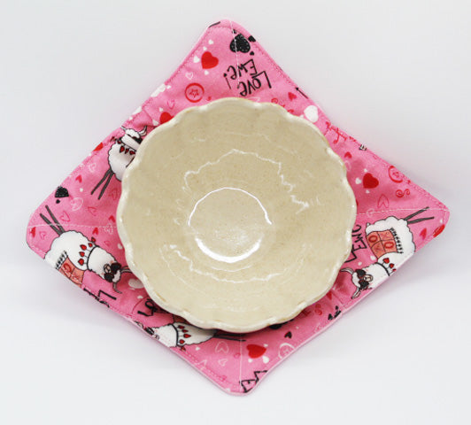 Sheeps of Love Small & Large Bowl Cozy Set