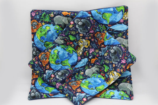 Lets Celebrate Earth Day Bowl & Plate Cozy Set