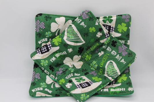 Kiss Me...I'm Irish Small & Large Bowl Cozy Set