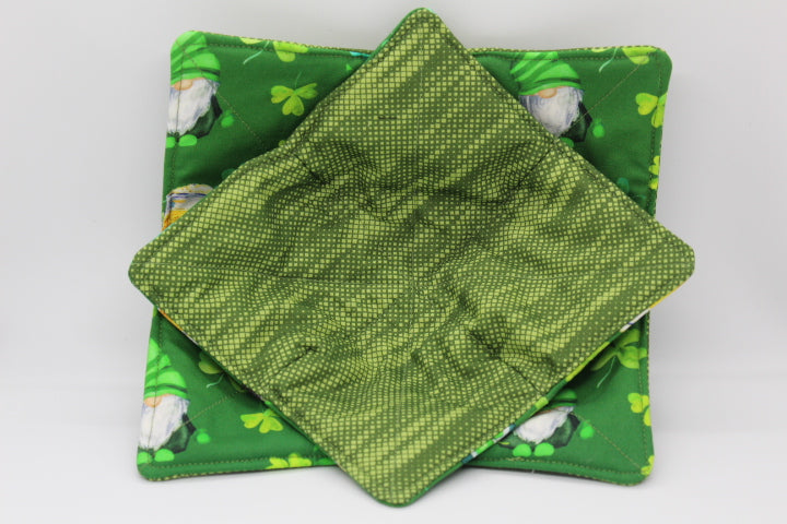 The Shamrock Gnome Small & Large Bowl Cozy Set