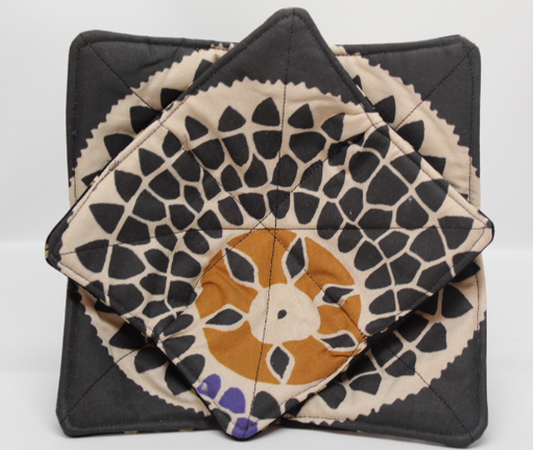 Seeds of Life (Dark) Bowl & Plate Cozy Set